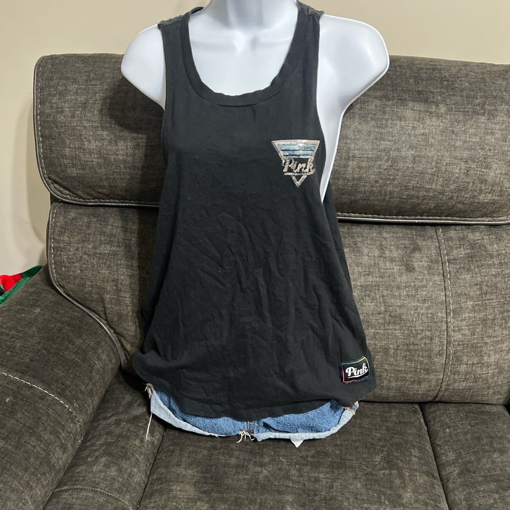 PINK Victoria's Secret Black Tank Top